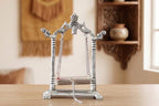 KridayKraft Aluminium Pipe Palna Silver/Laddu Gopal Jhula for Home Decor, Pooja & Janmashtami | Grocsy