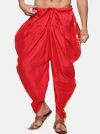 Sethukrishna Men Red Solid Dhoti Pant | Grocsy