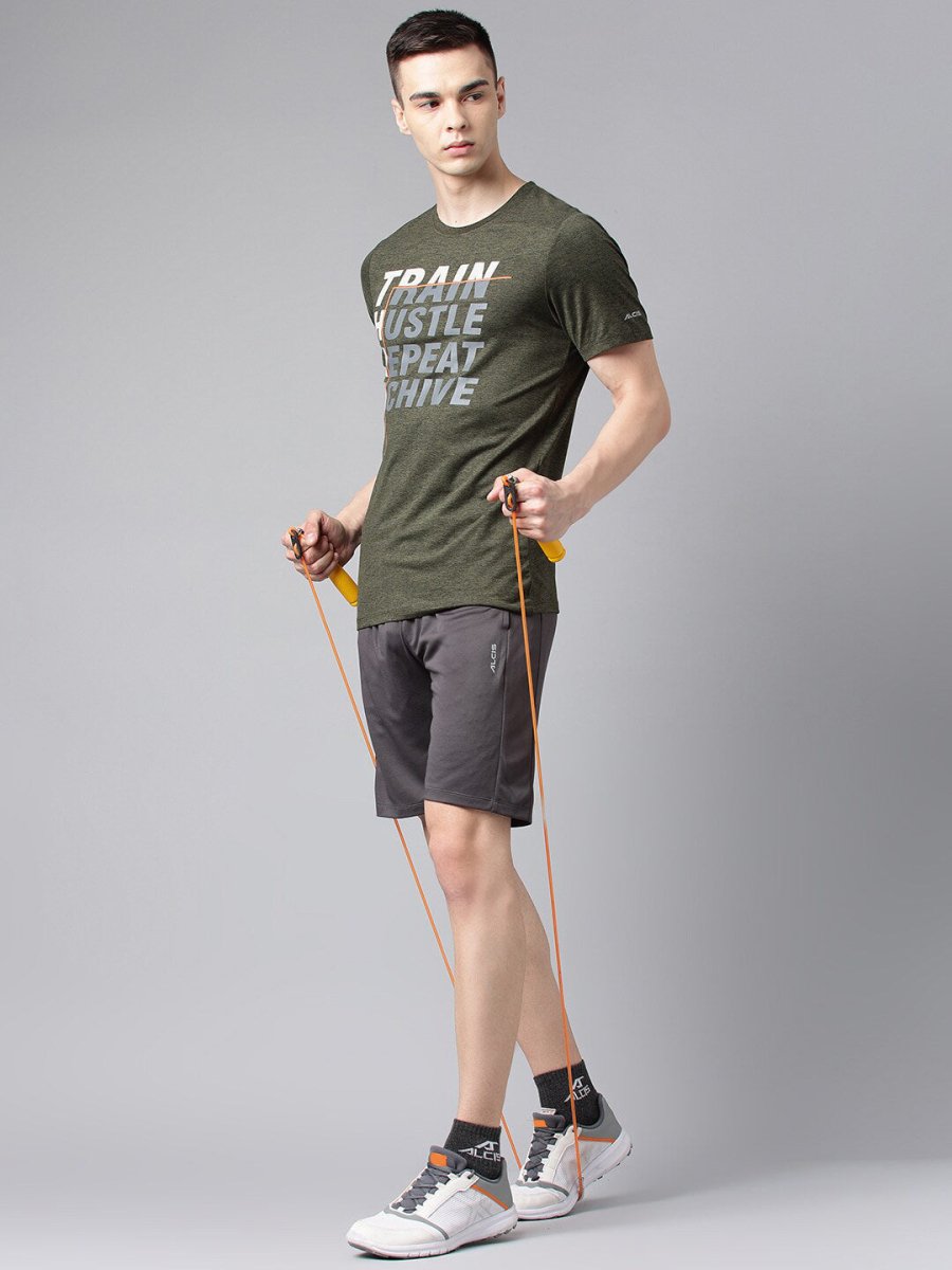 Alcis Typography Printed Dry Tech Slim Fit T-shirt | Grocsy