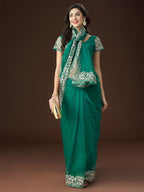 kasee Floral Embroidered Net Saree | Grocsy