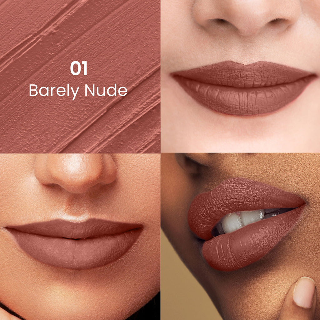 Swiss Beauty Satin Comfort Smooth Glide, Highly Pigmented , Ultra Hydrating Lipstick - 1 Barely Nude | Grocsy