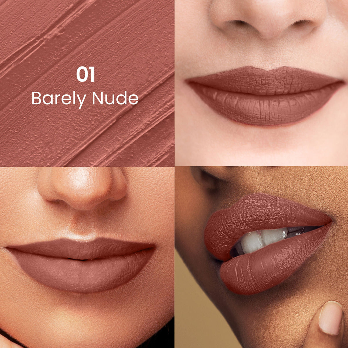 Swiss Beauty Satin Comfort Smooth Glide, Highly Pigmented , Ultra Hydrating Lipstick - 1 Barely Nude | Grocsy