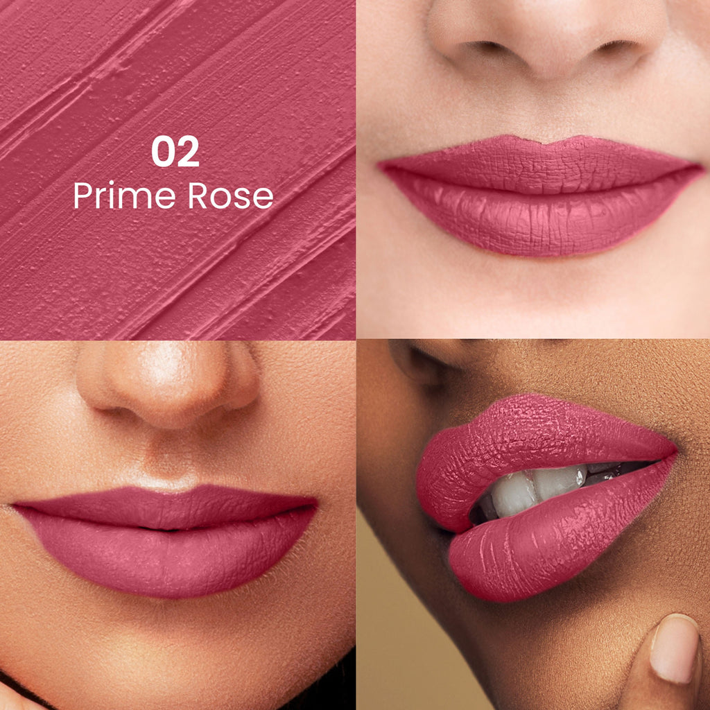 Swiss Beauty Satin Comfort Smooth Glide, Highly Pigmented , Ultra Hydrating Lipstick - 2 Prime Rose | Grocsy