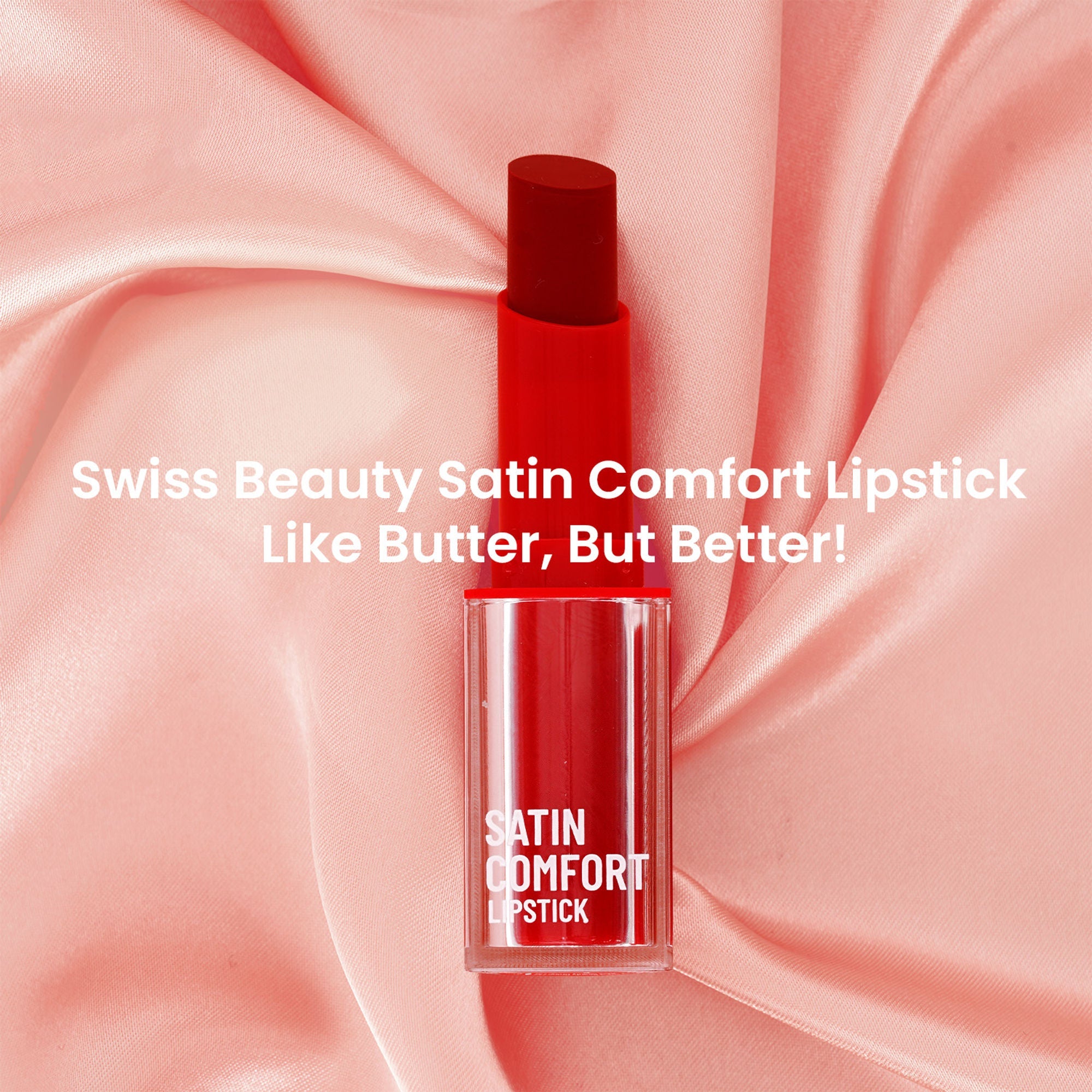 Swiss Beauty Satin Comfort Smooth Glide, Highly Pigmented , Ultra Hydrating Lipstick - 7 Pink Dusk | Grocsy