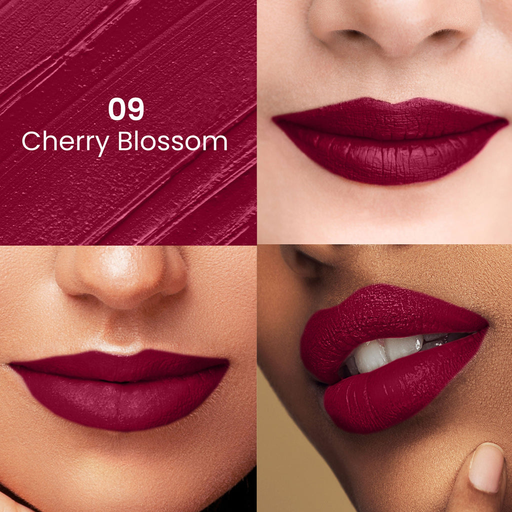 Swiss Beauty Satin Comfort Smooth Glide, Highly Pigmented , Ultra Hydrating Lipstick - 9 Cherry Blossom | Grocsy