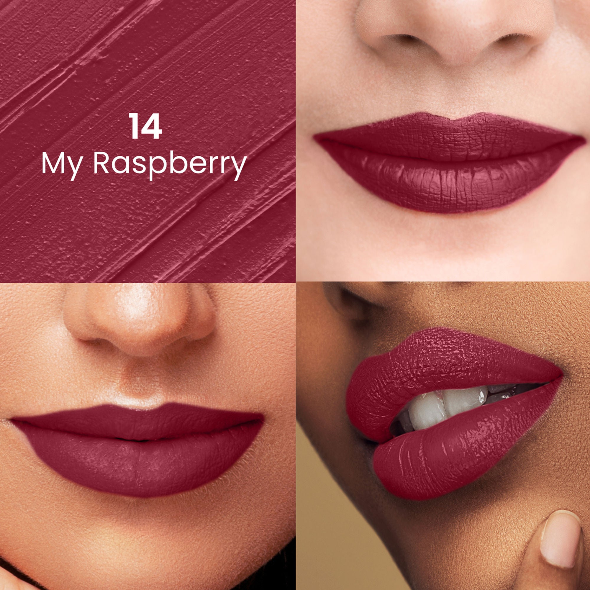 Swiss Beauty Satin Comfort Smooth Glide, Highly Pigmented , Ultra Hydrating Lipstick - 14 My Raspberry | Grocsy