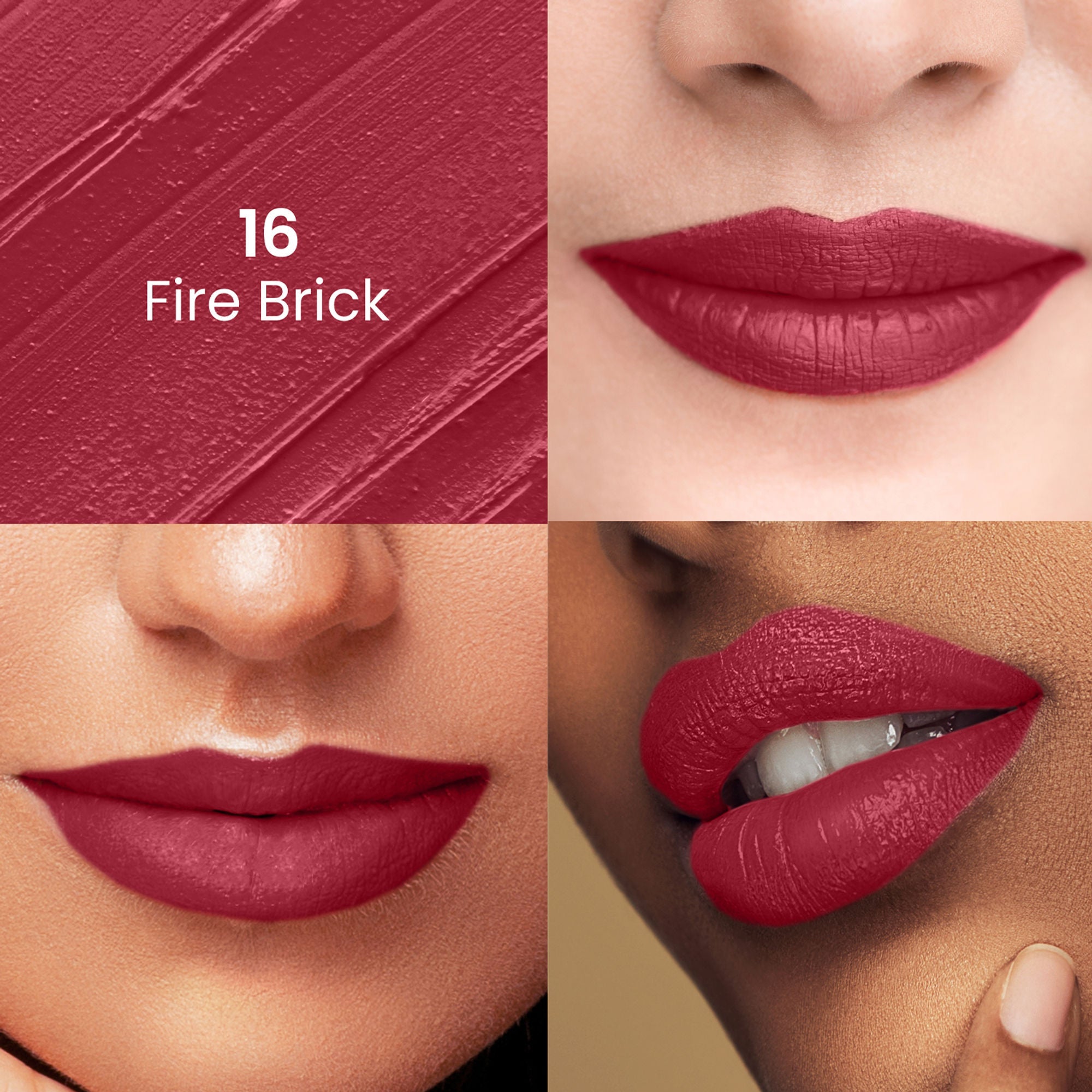 Swiss Beauty Satin Comfort Smooth Glide, Highly Pigmented , Ultra Hydrating Lipstick - 16 Fire Brick | Grocsy