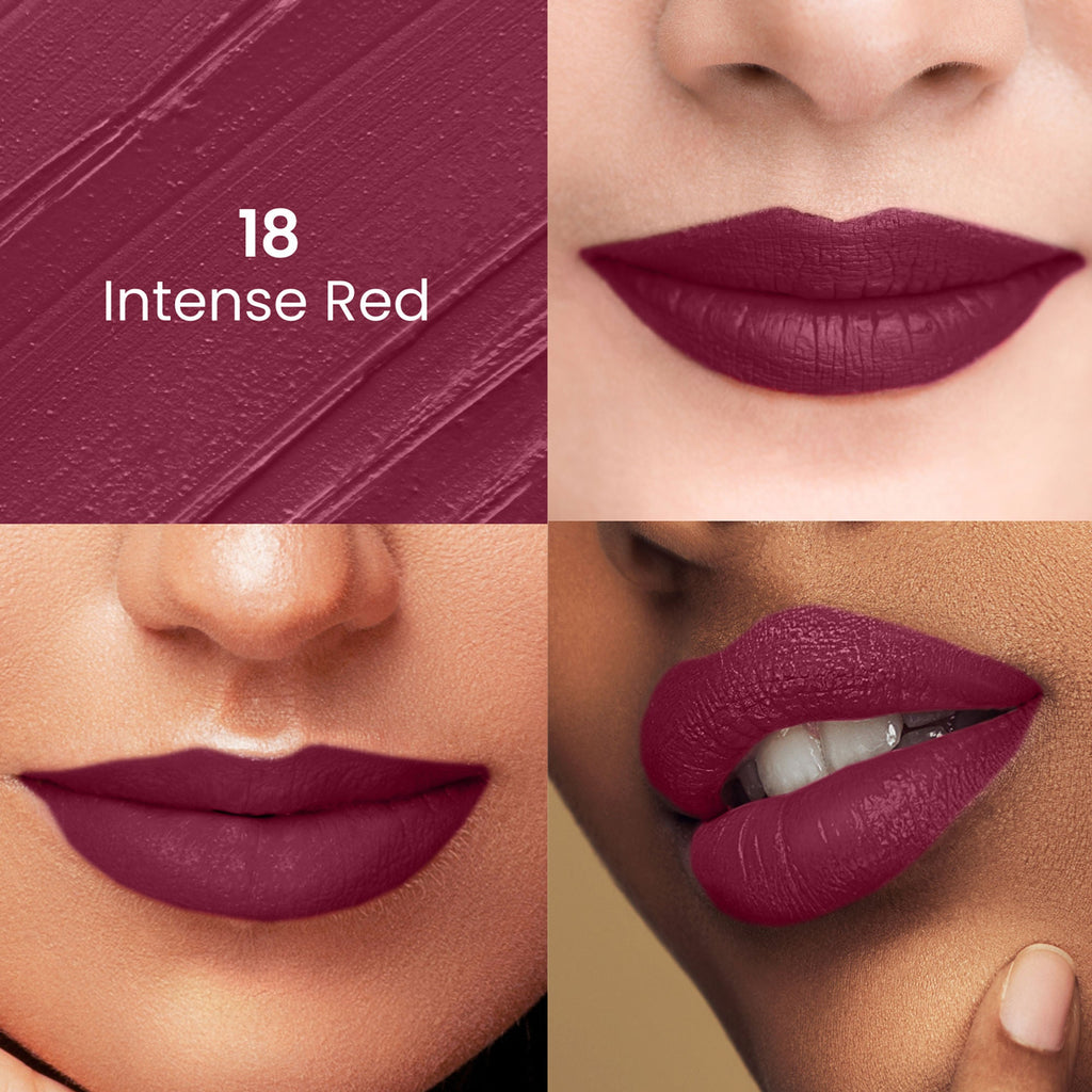 Swiss Beauty Satin Comfort Smooth Glide, Highly Pigmented , Ultra Hydrating Lipstick - 18 Rouge Red | Grocsy