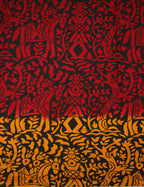 Shades Of Orange And Maroon Red Pure Munga Cotton Block Print Saree By Gayathri Reddy Designer Studio | Grocsy