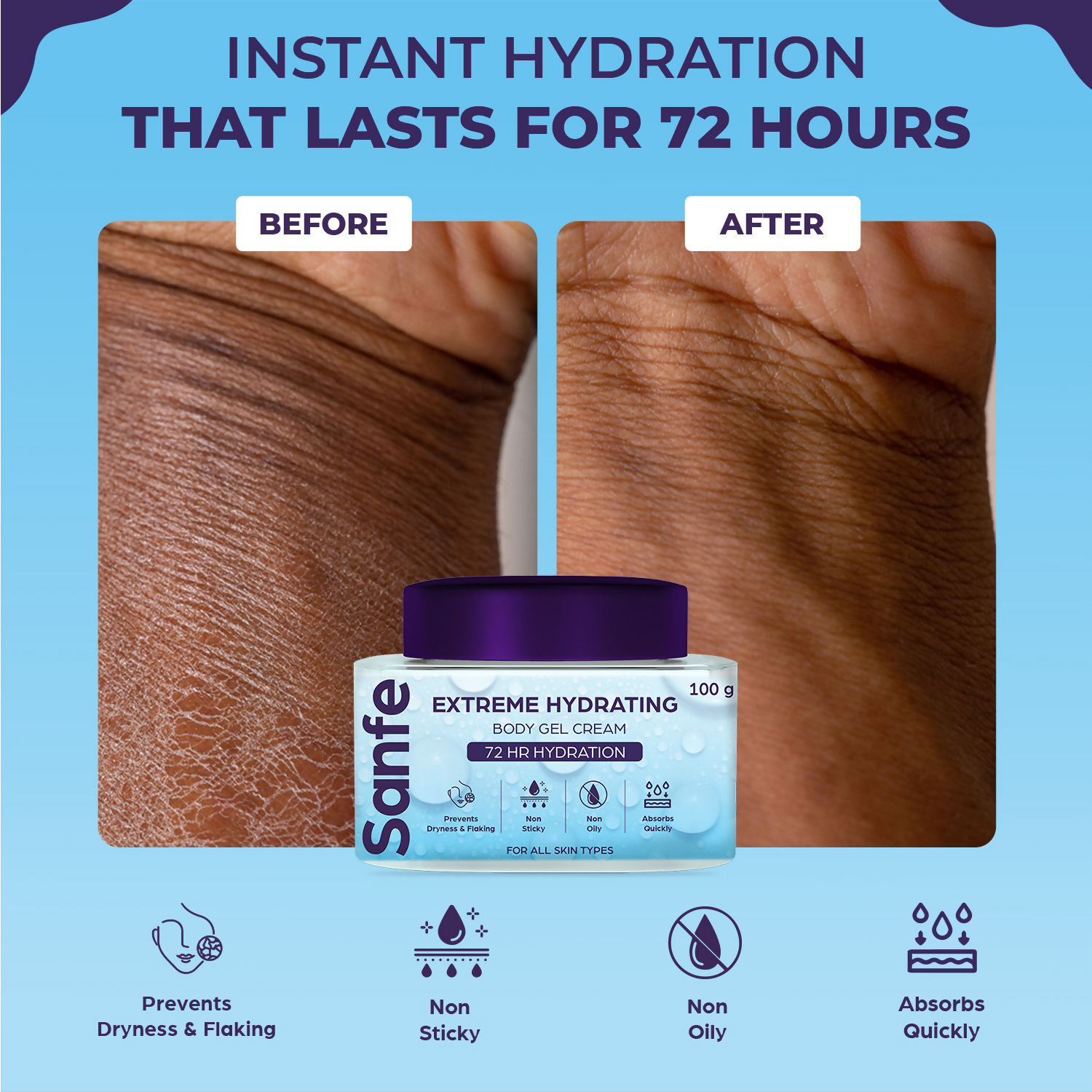 Sanfe Extreme Hydrating Body Gel Cream | Grocsy
