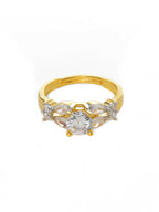 Diamond and Solitaire Ring- Ruby Raang | Grocsy