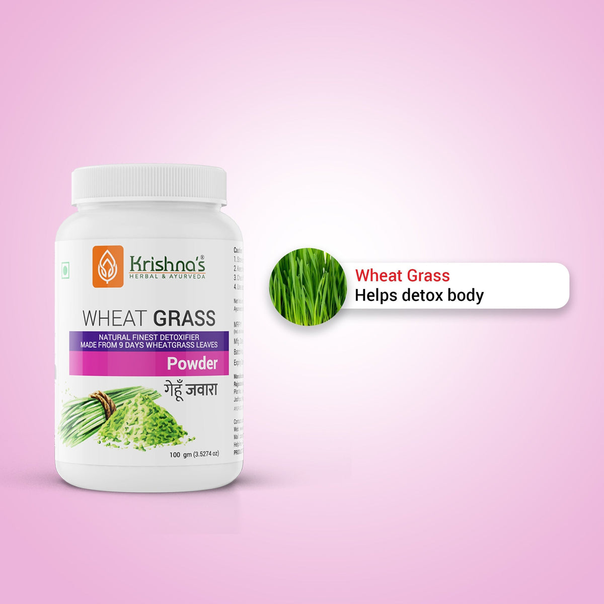 Krishna'S Herbal & Ayurveda Wheatgrass Powder | Grocsy