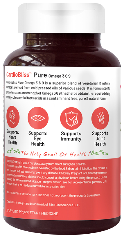 Bliss Welness Cardio Bliss + Omega 3 6 9 Capsule | Grocsy