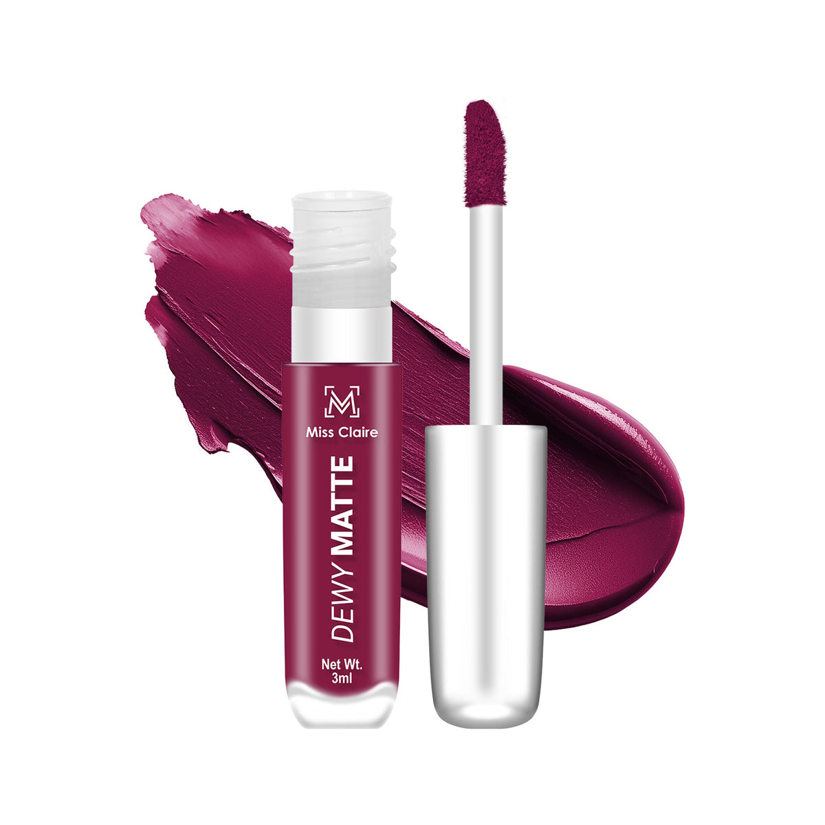 Miss Claire Dewy Matte Lip Color - 21 Plum Pop | Grocsy