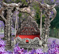Partish Jhula for Laddu Gopal Size 0 Number-Metal Swing for Kanha Ji | Grocsy