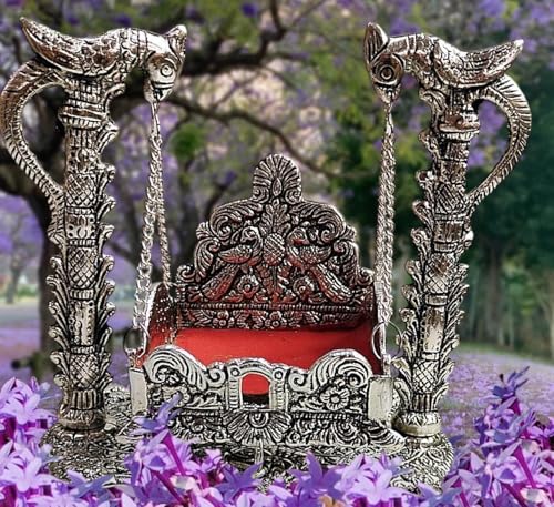 Partish Jhula for Laddu Gopal Size 0 Number-Metal Swing for Kanha Ji | Grocsy