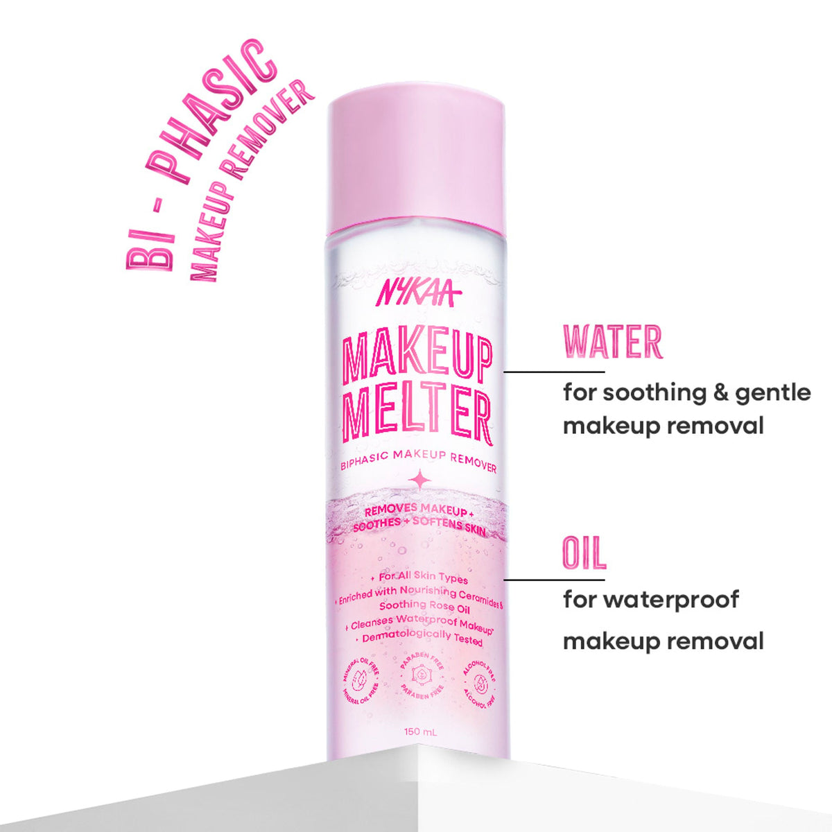 Nykaa Makeup Melter Oil-Infused Cleansing Water & Biphasic Makeup Remover | Grocsy