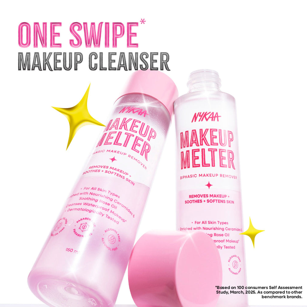 Nykaa Makeup Melter Oil-Infused Cleansing Water & Biphasic Makeup Remover | Grocsy