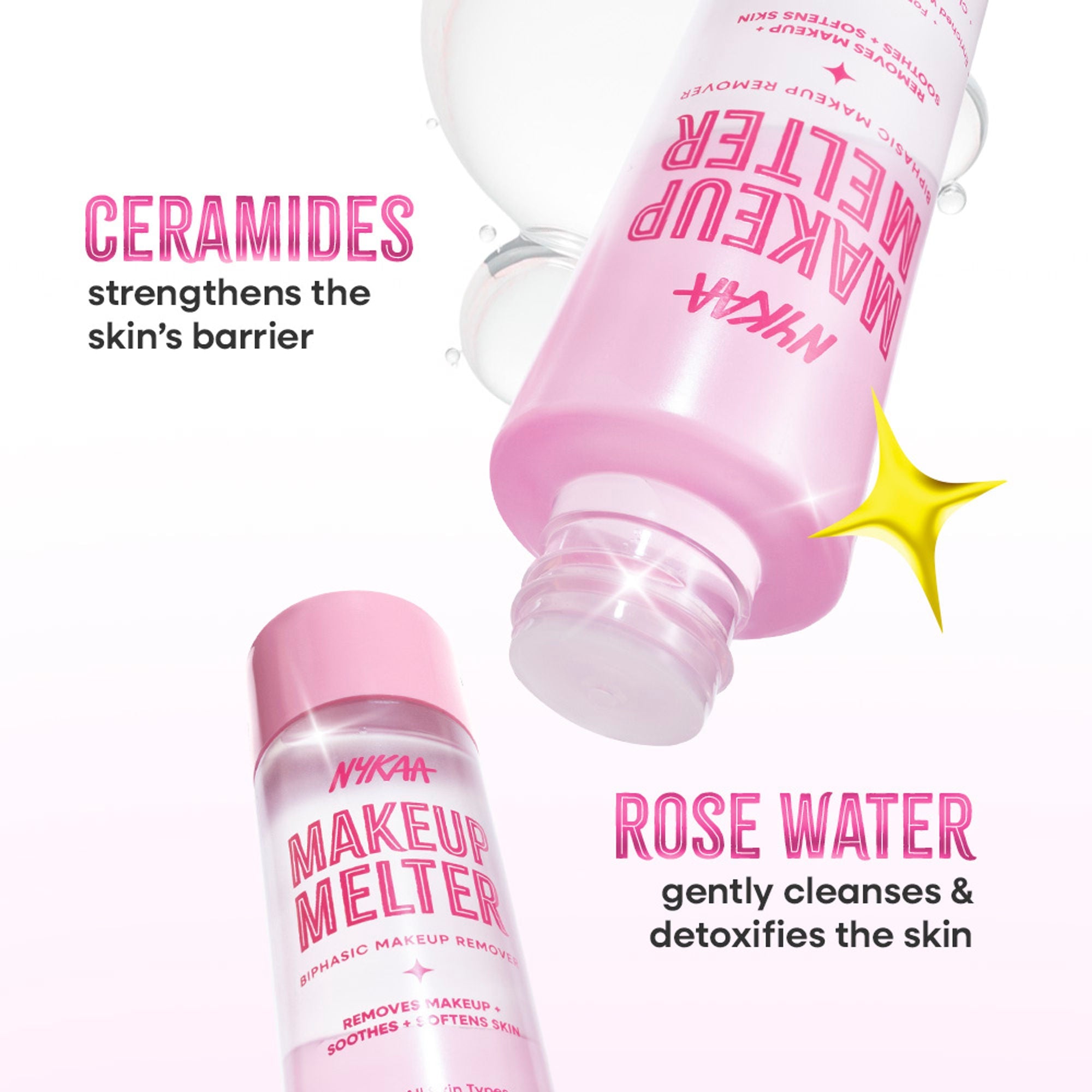 Nykaa Makeup Melter Oil-Infused Cleansing Water & Biphasic Makeup Remover | Grocsy