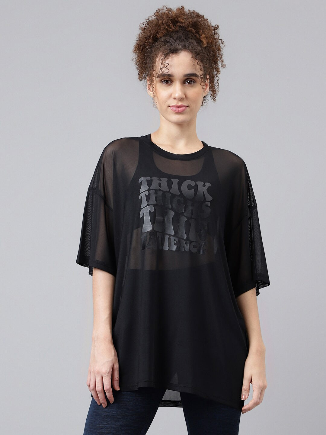 MKH Typography Printed Dri-FIT Relaxed Fit Sports T-shirt | Grocsy