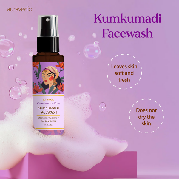 Auravedic Kumkumadi Gel Face Wash | Grocsy