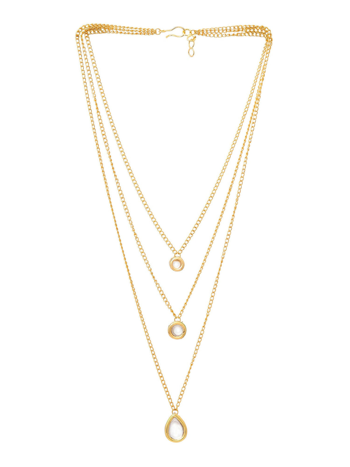 Ruby Raang Kundan & Gold Layered Necklace | Grocsy