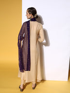 HERE&NOW Women Solid Viscose Rayon Fluid Tie-Up Kurta Set | Grocsy