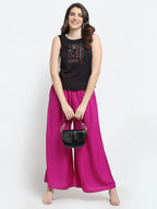 TAG 7 Women Flared Regular Palazzos | Grocsy