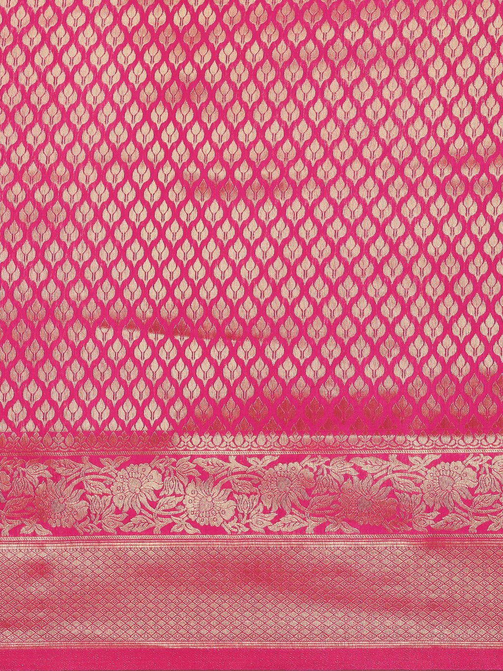 Saree Mall Pink Ethnic Motifs Zari Silk Blend Banarasi Saree For Women | Grocsy