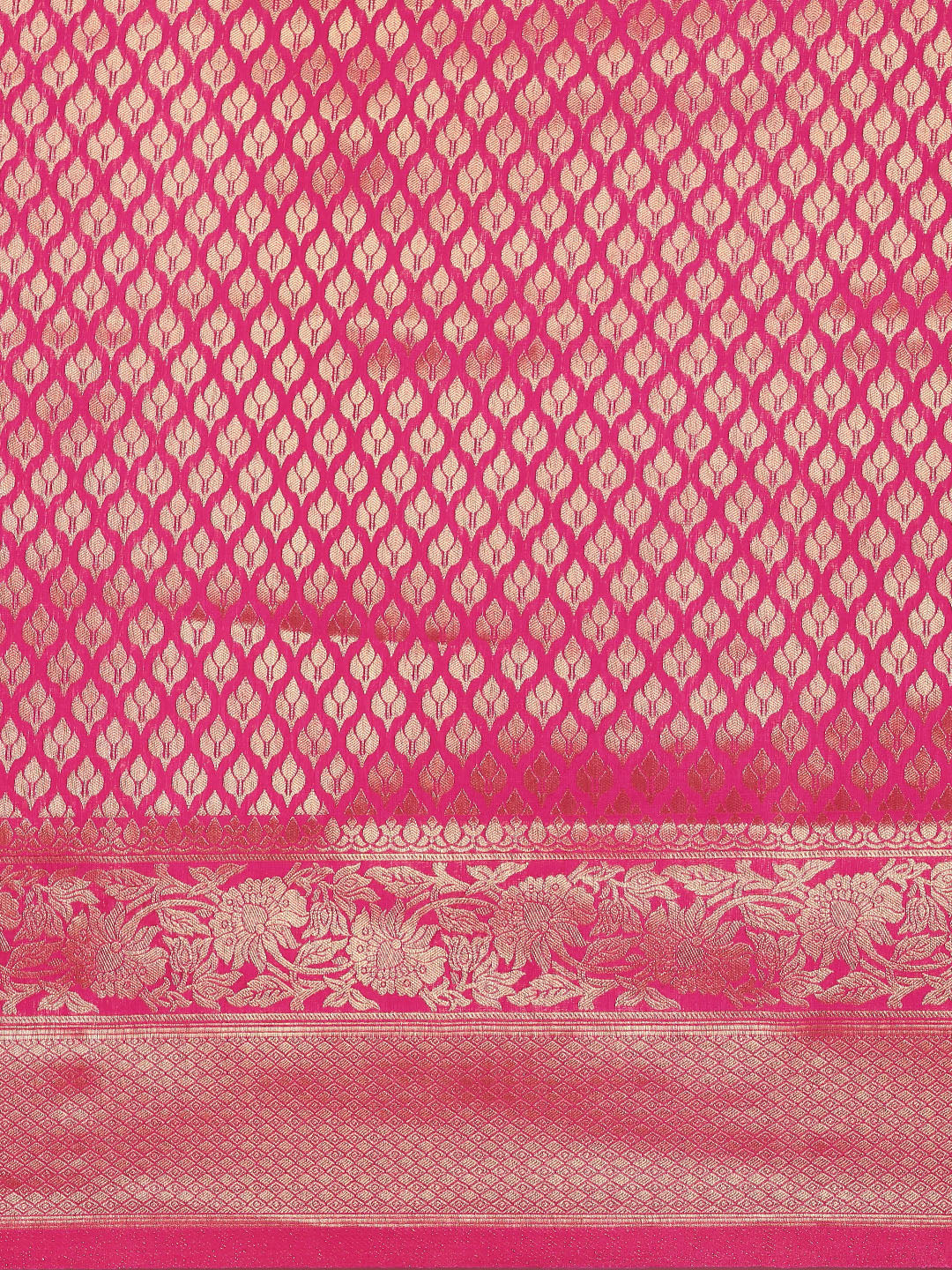 Saree Mall Pink Ethnic Motifs Zari Silk Blend Banarasi Saree For Women | Grocsy