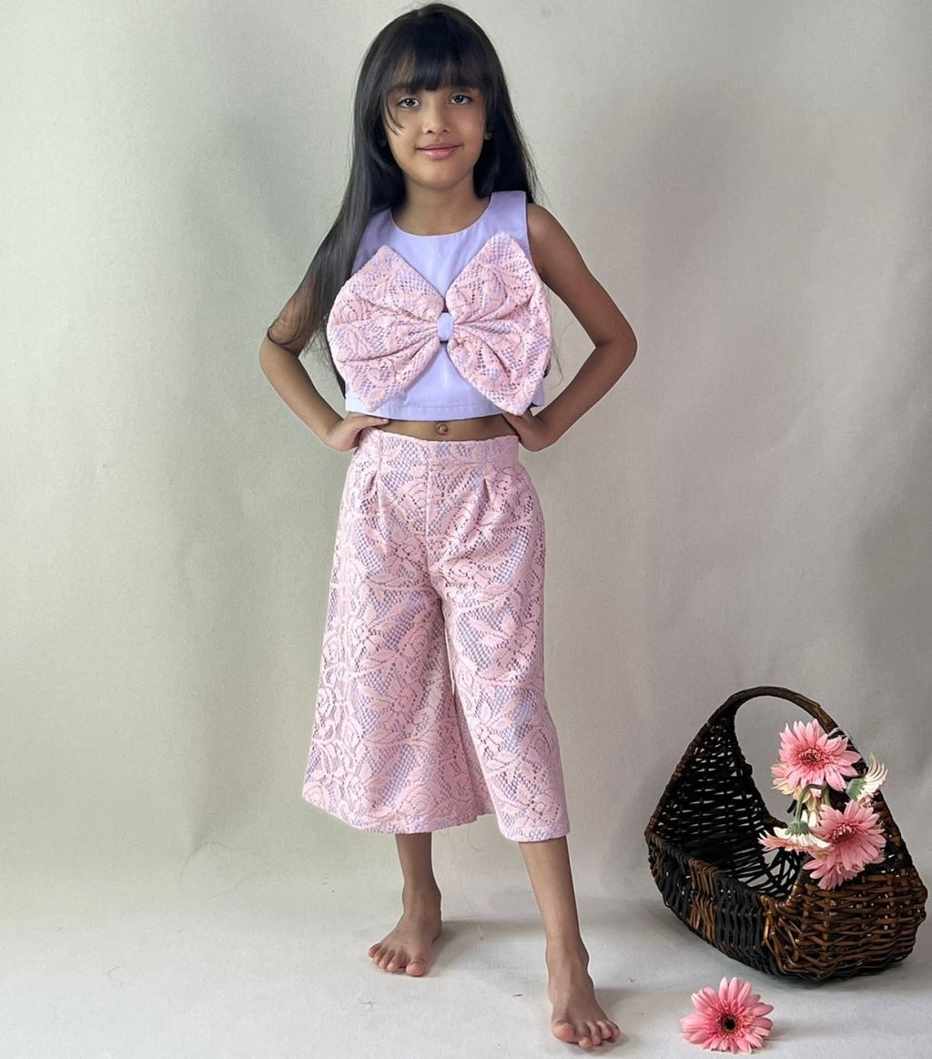 ArthLife Lavender And Pink Bow Co-Ord Set | Grocsy