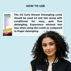 XO Curls Shower Detangling Comb - Lavender | Grocsy