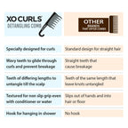 XO Curls Shower Detangling Comb - Black | Grocsy