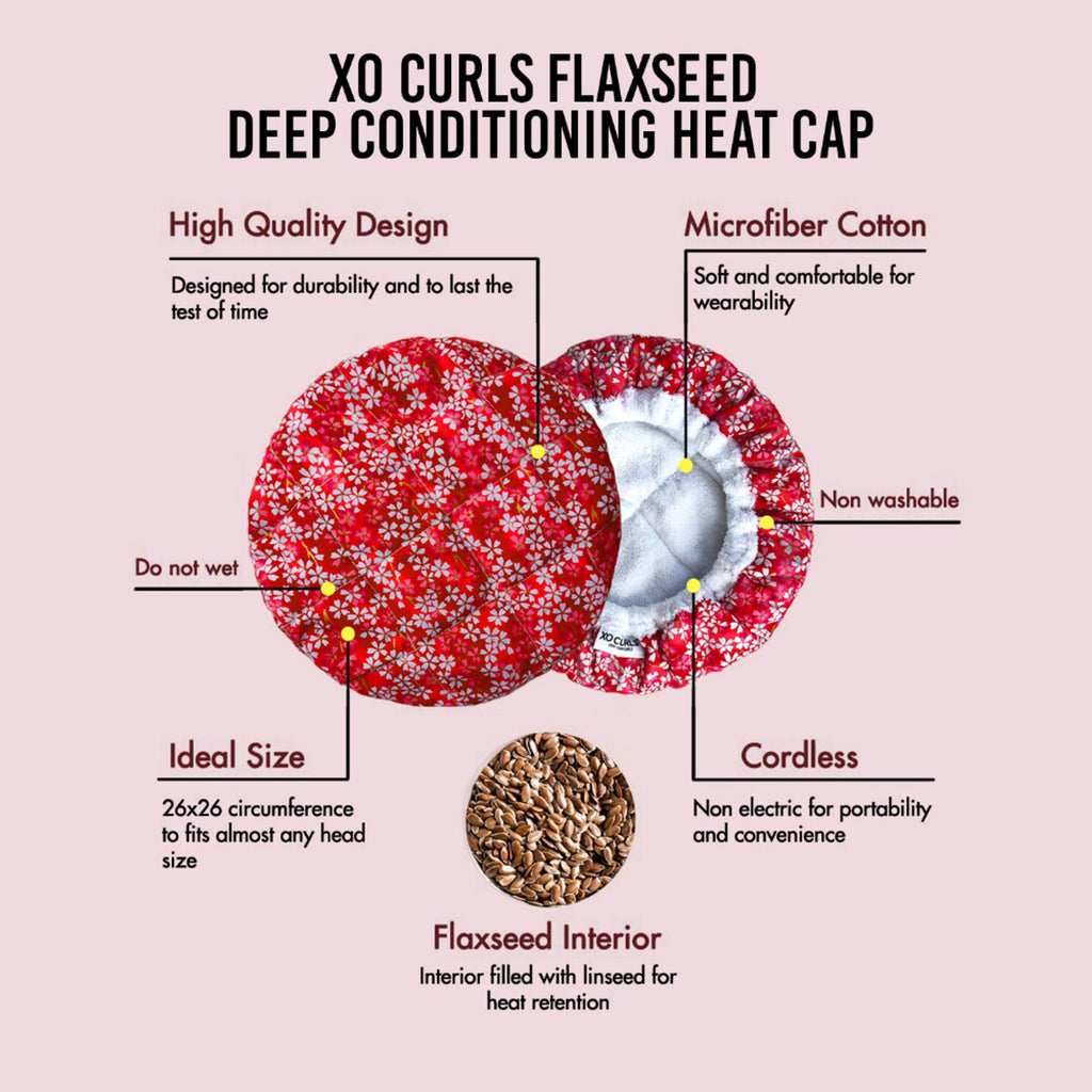 XO Curls Flax Seed Heat Cap For Deep Conditioning | Grocsy