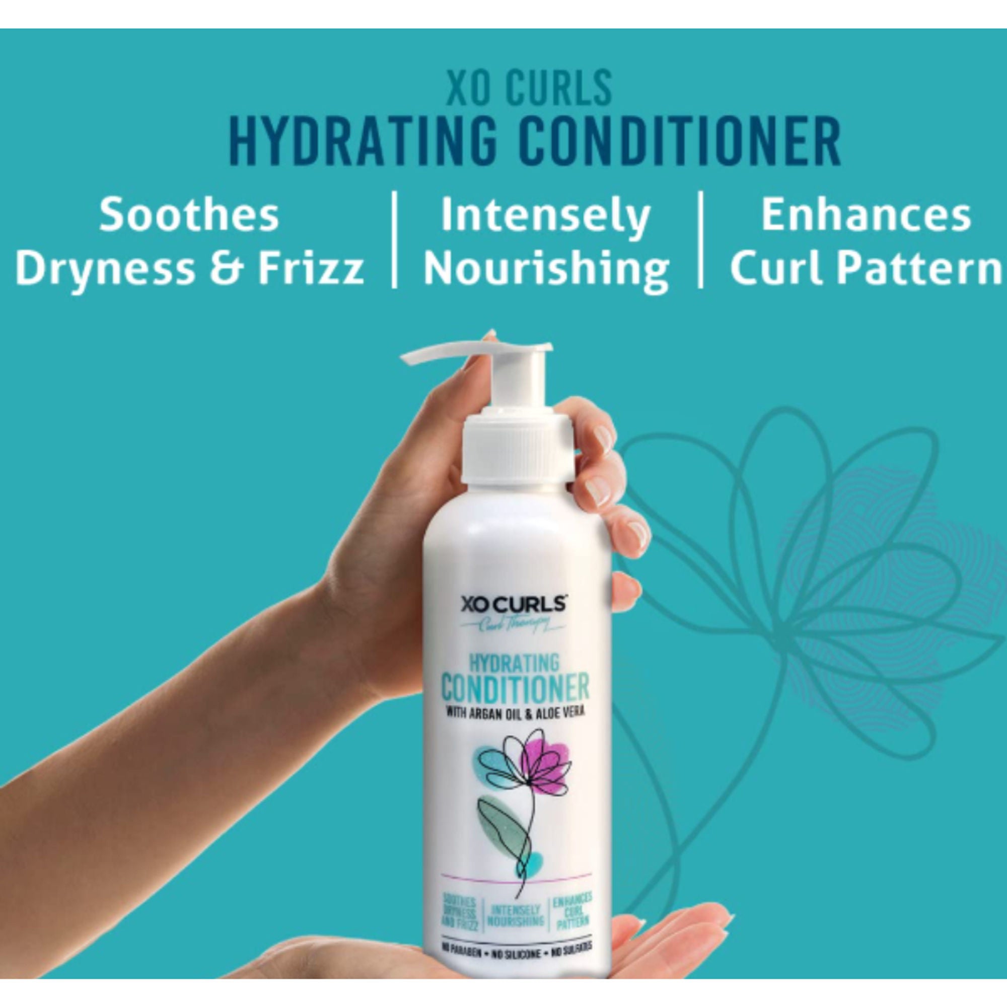 XO Curls Shampoo, Conditioner & Leave-In Conditioner Combo | Grocsy