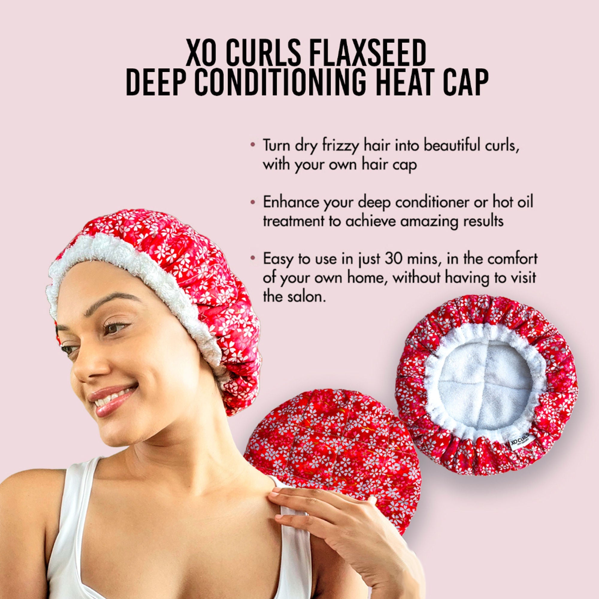 XO Curls Pre Wash Oil & Heat Cap Combo | Grocsy