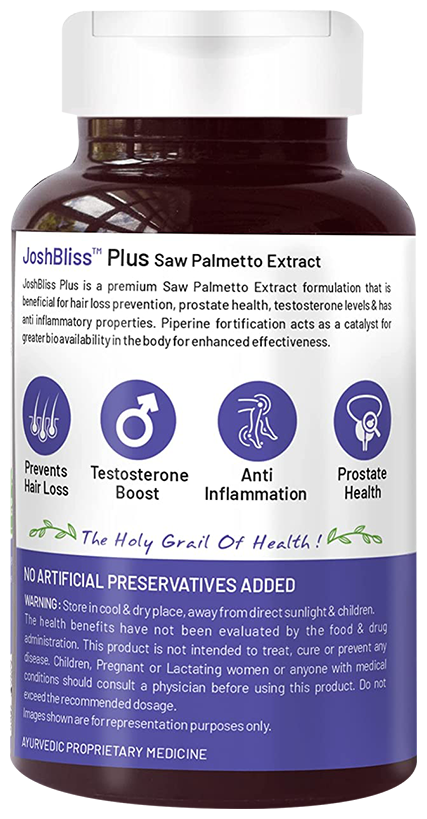 Bliss Welness Male Health Saw Palmetto Extract Veg Tablet | Grocsy