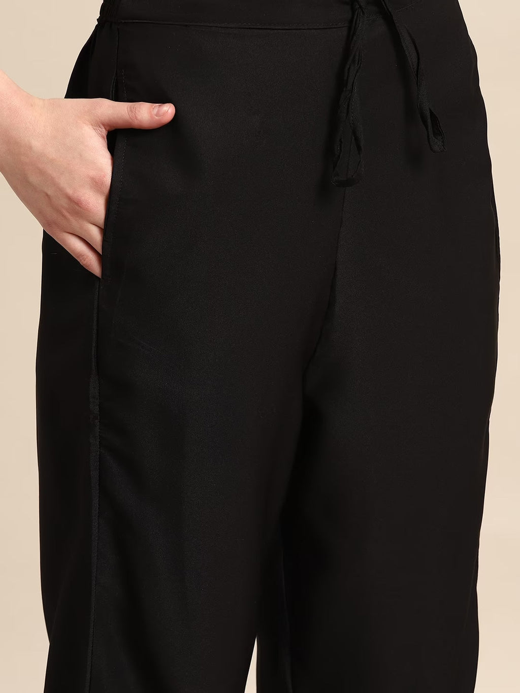 Sangria Women Black Floral Yoke Design Regular Kurta with Trousers & With Dupatta | Grocsy