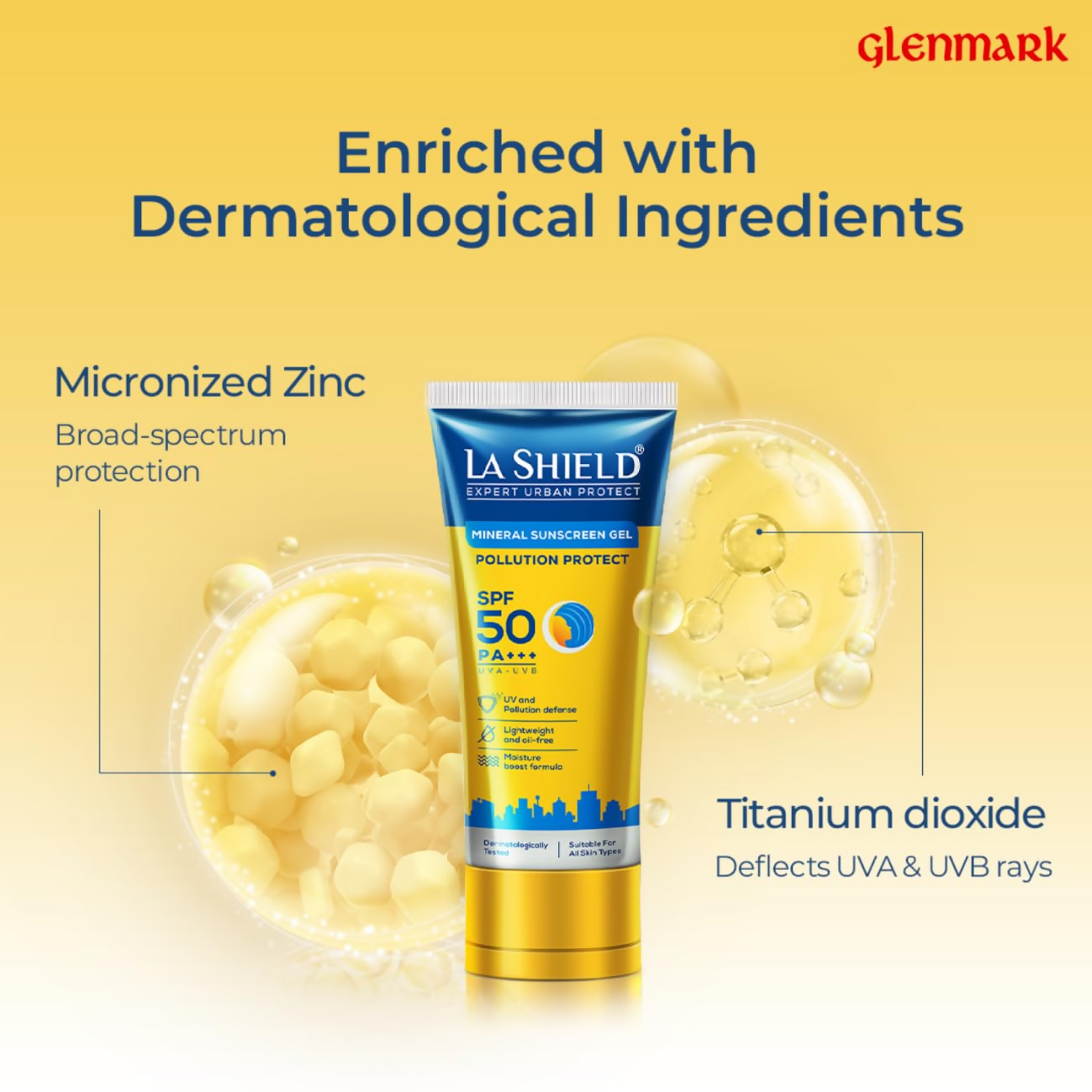 La Shield Pollution Protect SPF 50 Mineral Sunscreen Gel | Grocsy