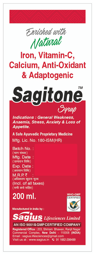 Sagius Sagitone Syrup | Grocsy