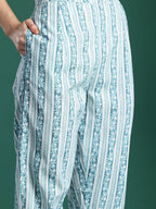 Indo Era Floral Printed Pure Cotton Kurta with Trousers & With Dupatta | Grocsy