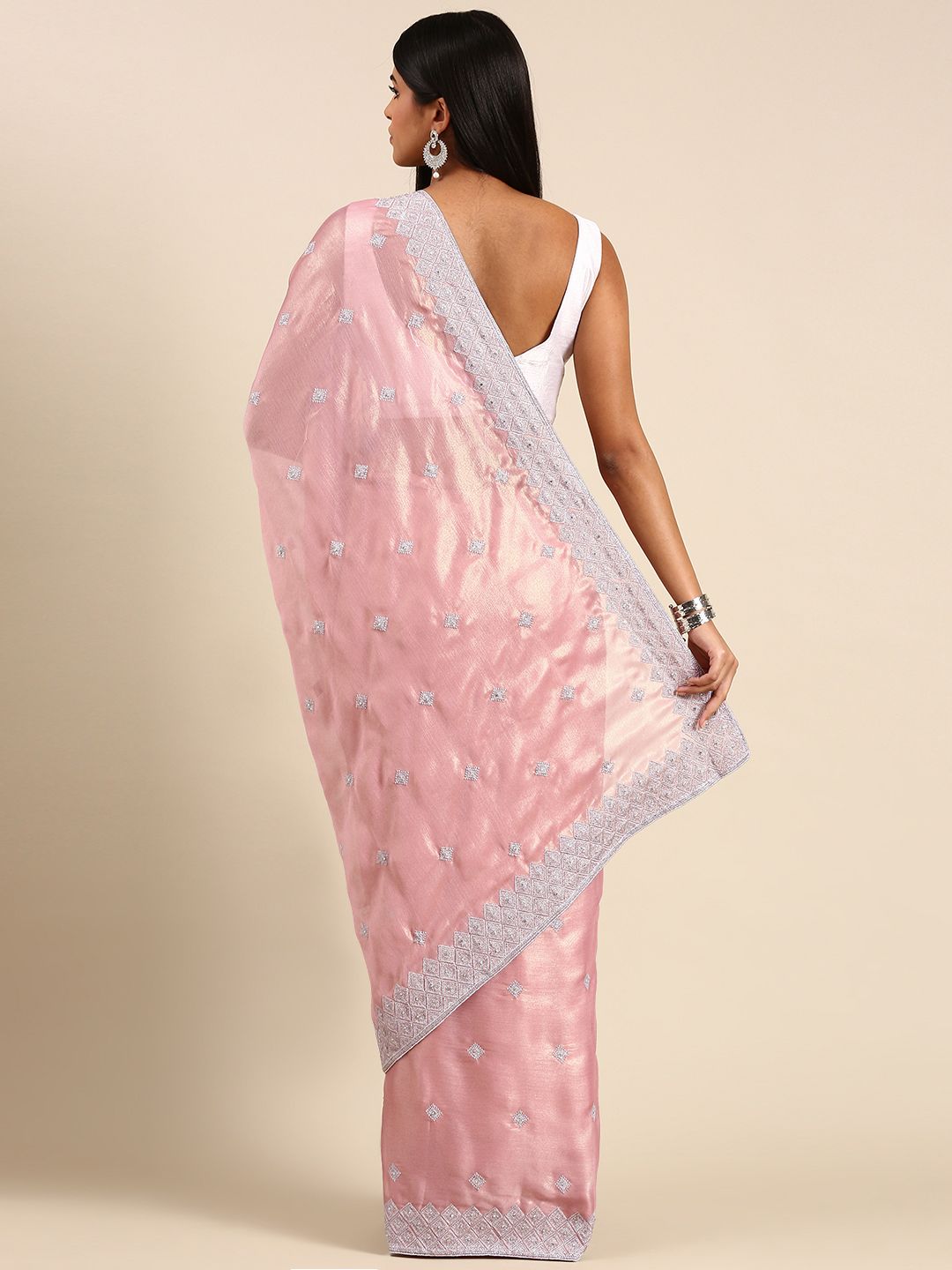 kasee Ethnic Motifs Zari Pure Chiffon Saree | Grocsy