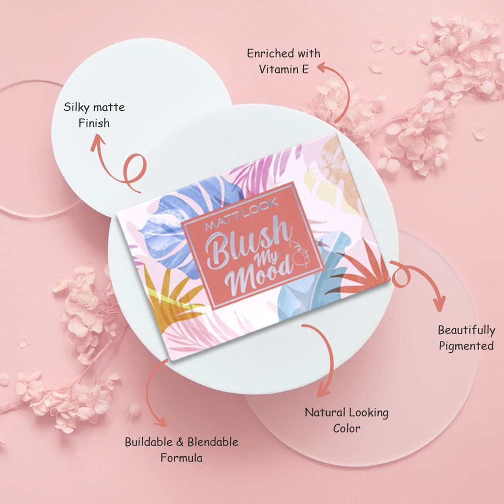 Matt Look Blush My Mood Highly Pigmented Blusher Palette - 03 Thats My Style | Grocsy
