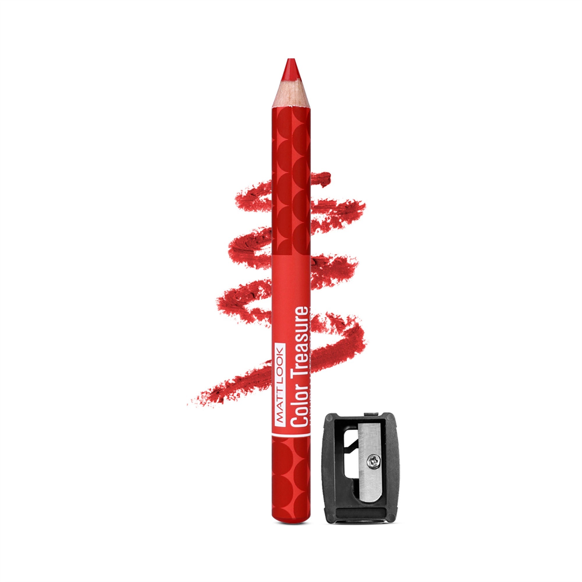 Matt Look Color Treasure Luxury Matte Lip Pencil Crayon - 01 Perfect Red | Grocsy