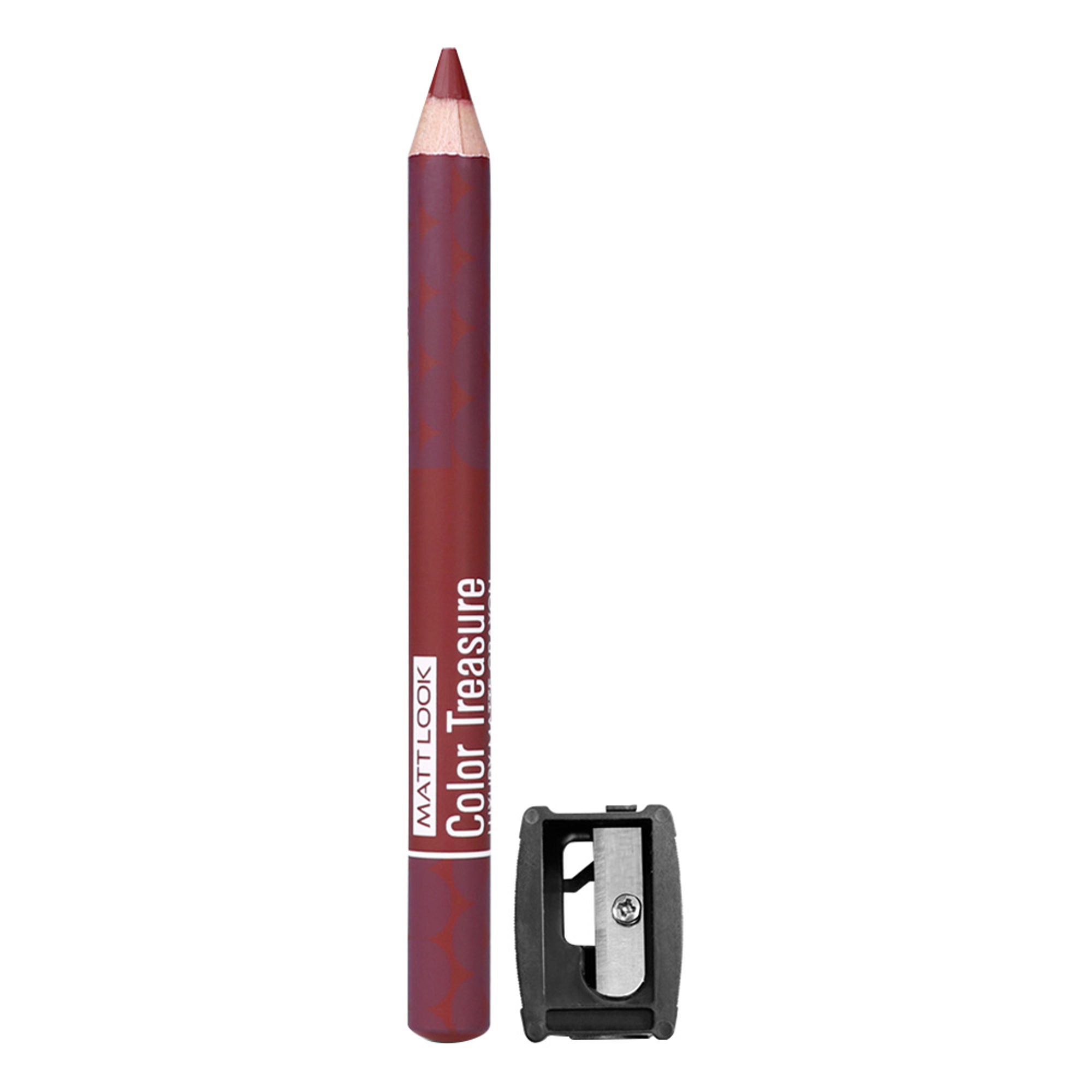 Matt Look Color Treasure Luxury Matte Lip Pencil Crayon - 04 Loveable Wine | Grocsy