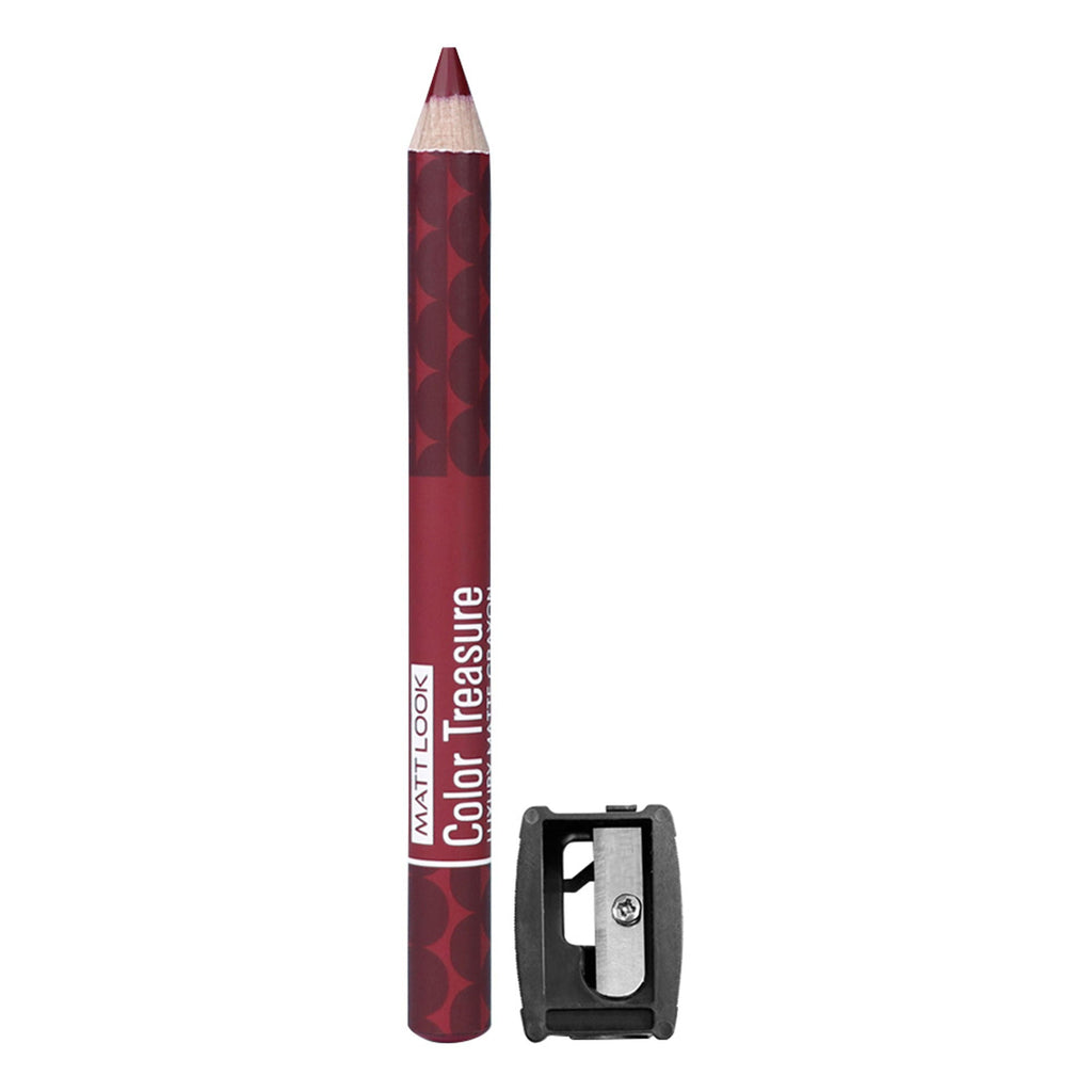 Matt Look Color Treasure Luxury Matte Lip Pencil Crayon - 07 Crazy Wine | Grocsy