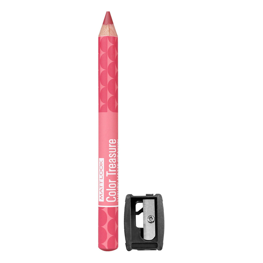 Matt Look Color Treasure Luxury Matte Lip Pencil Crayon - 12 Charming Pink | Grocsy