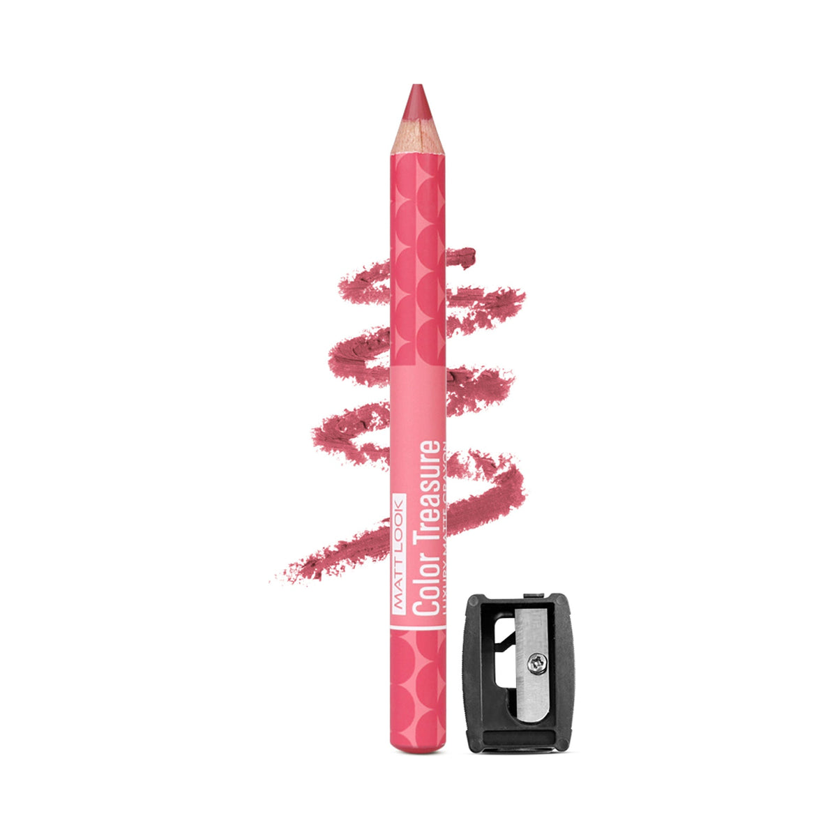 Matt Look Color Treasure Luxury Matte Lip Pencil Crayon - 12 Charming Pink | Grocsy