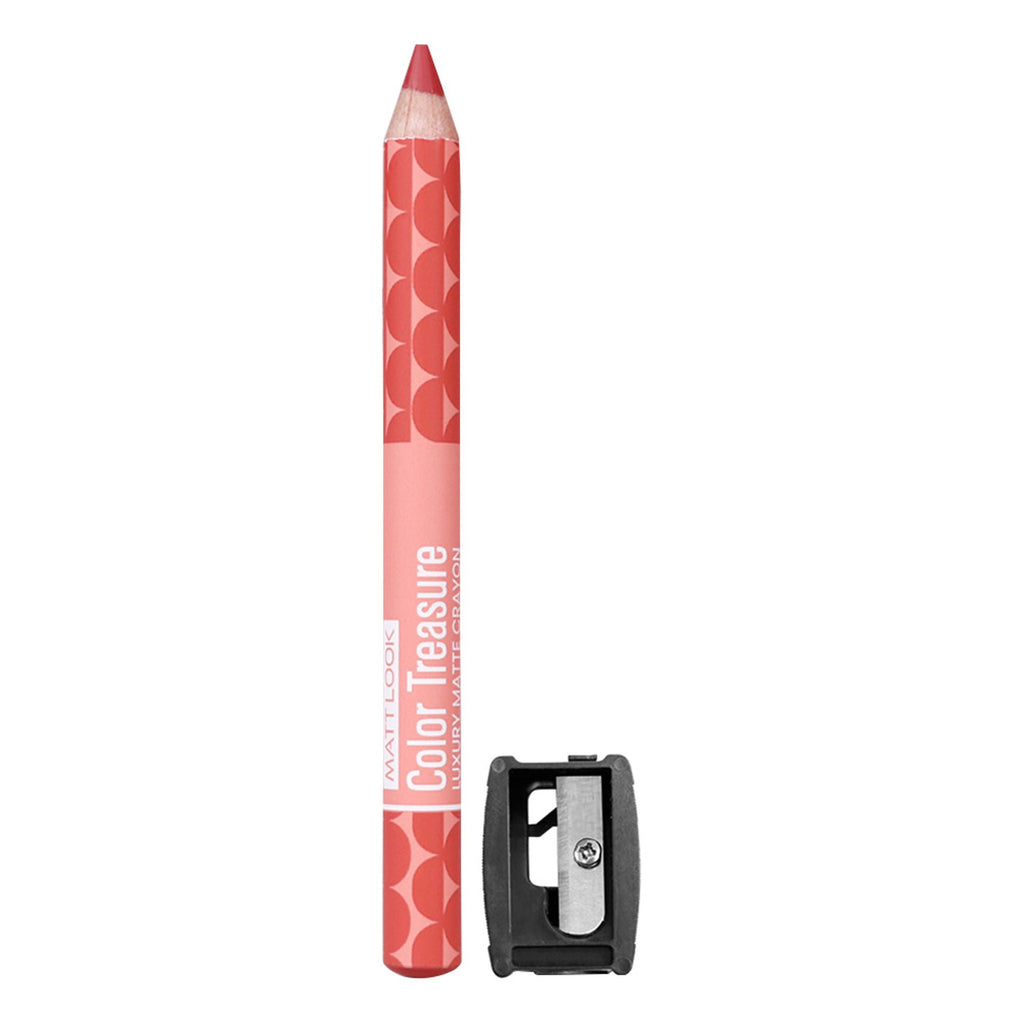 Matt Look Color Treasure Luxury Matte Lip Pencil Crayon - 13 Candy Peach | Grocsy