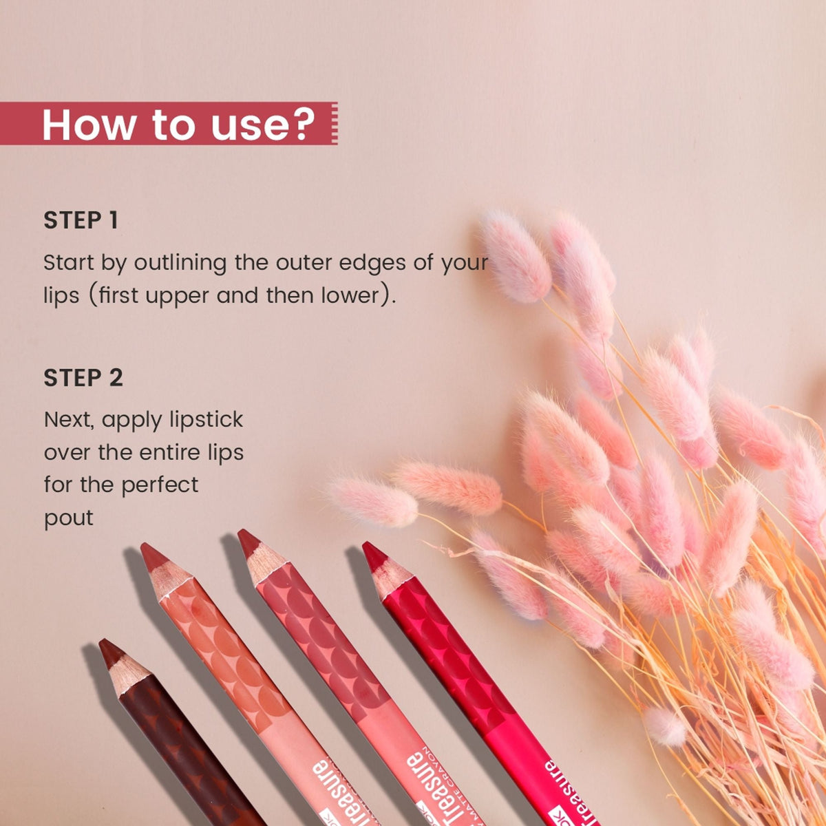 Matt Look Color Treasure Luxury Matte Lip Pencil Crayon - 13 Candy Peach | Grocsy